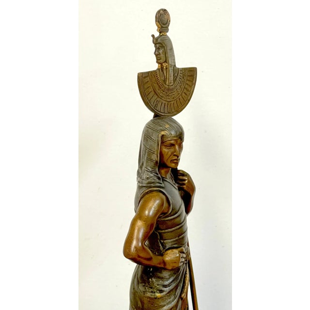 Traditional Early 20th Century Vienna Cold Painted Bronze Egyptian Attendant For Sale - Image 3 of 13