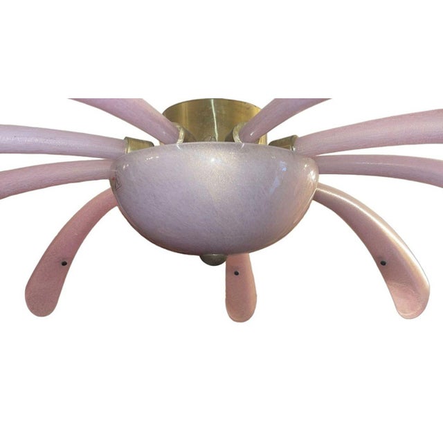 1950s Pair Barovier & Toso Murano Glass Fuochi D’Artificio “Fireworks” Chandeliers For Sale In Los Angeles - Image 6 of 10