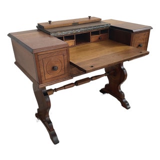 Antique Spinet Secretary/Desk Attr. To Hekman For Sale