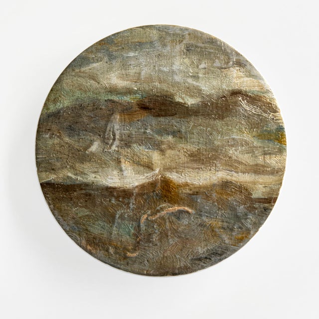 "Markermeer" Original Wall Art Composition of Decorative Plates Painting Installation - Set of 10 For Sale - Image 10 of 13