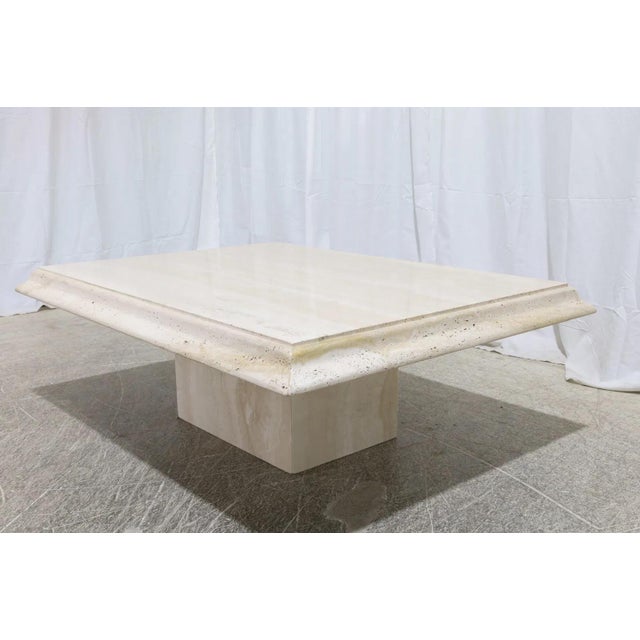 Large Vintage Italian Travertine Coffee Table For Sale - Image 10 of 10