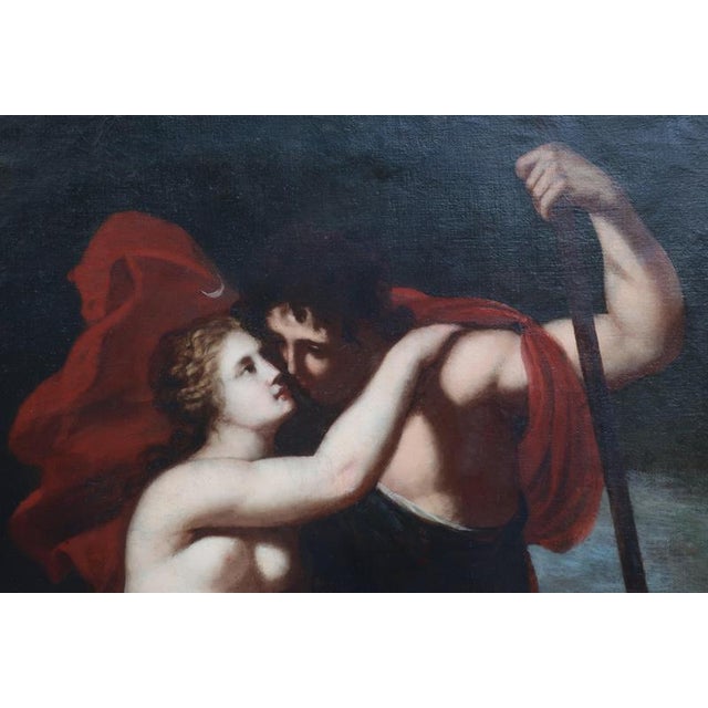 Paint Italian School Artist, Nude, Orpheus and Eurydice, 17th Century, Oil Painting on Canvas, Framed For Sale - Image 7 of 8