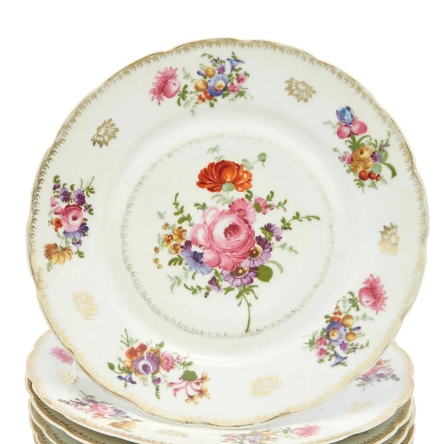 Early 20th Century Porcelain Transfer Decorate / Gilt Dinner Service Plate for 11 People For Sale - Image 5 of 12