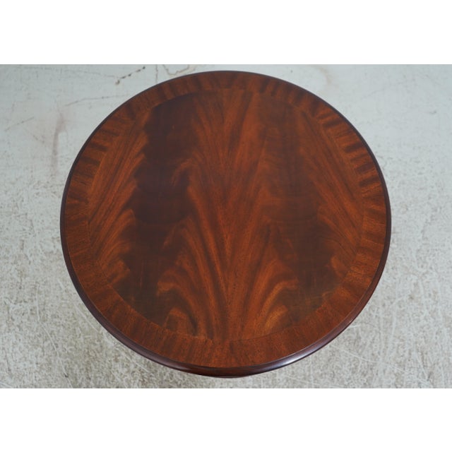 Wood Henkel Harris Model 5442 Mahogany Round Lamp Table For Sale - Image 7 of 12