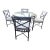 Richard Frinier for Brown Jordan Venetian Garden Dining Table & 4 Chairs, Attributed For Sale
