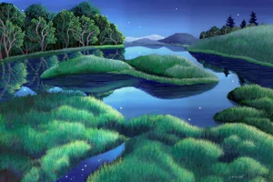 "I Wish I May" Contemporary Landscape Archival Giclee Reproduction by Wynn Yarrow