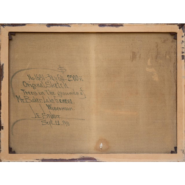 'Oaks at Baker House, Lake Geneva, Wisconsin, 1911', by James Everett Stuart, Bohemian Club, White House, SFSD For Sale - Image 9 of 10