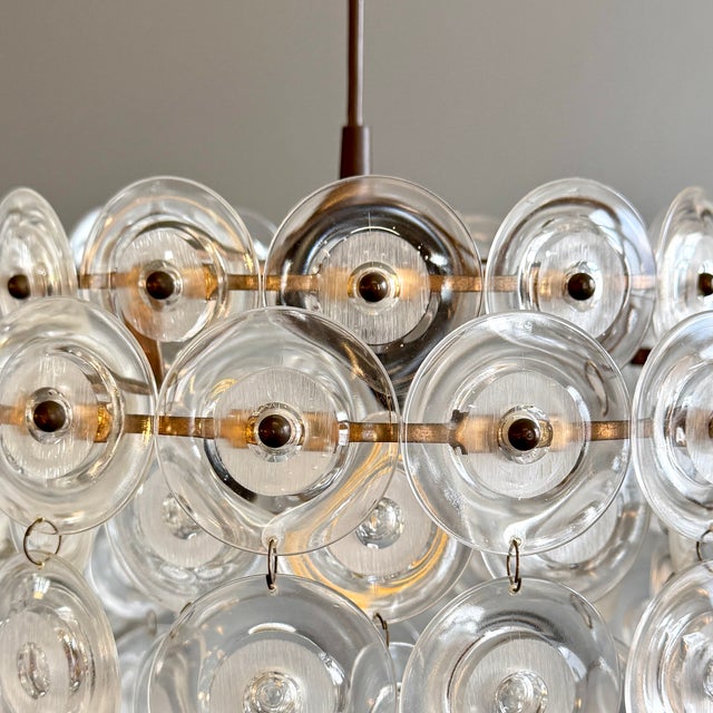 Metal Pendant Lamp with Acrylic Glass Panels, 1970s For Sale - Image 7 of 9