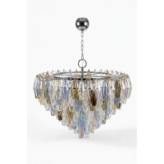 1960s Poliedri Murano Glass Chandelier attributed to Carlo Scarpa for Venini attributed to Carlo Scarpa, 1960s For Sale - Image 5 of 5