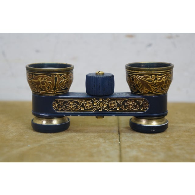 Antique German Emil Busch Multinett Filigree Opera Glasses Original Leather Case For Sale - Image 11 of 12