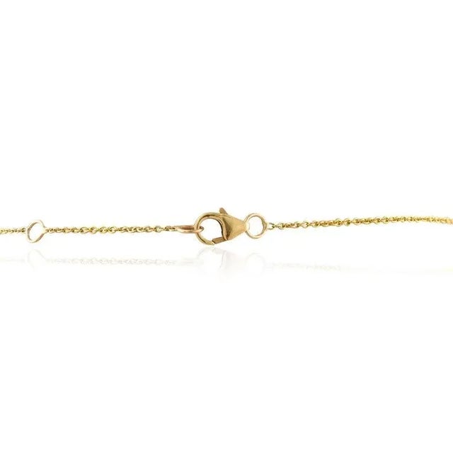1.32ct Emerald Bar Pendant Necklace With Diamonds in 14k Yellow Gold For Sale - Image 10 of 15
