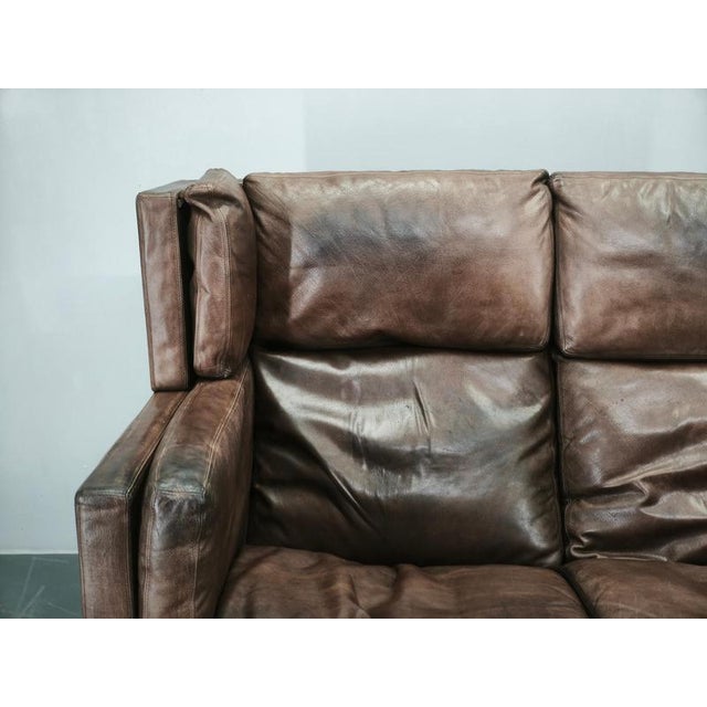 JK 922 Wagon Leather Sofa by Jørgen Kastholm, Denmark, 1960s For Sale - Image 16 of 18