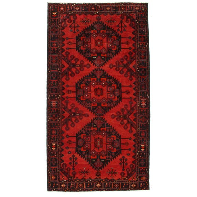 Early 20th Century Early 20th Century Antique Persian Hamadan Rug - 5′ × 9′5" For Sale - Image 5 of 5