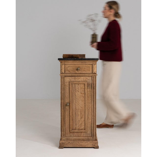 19th Century France Tan Wood Pedestal Cabinet For Sale - Image 4 of 10