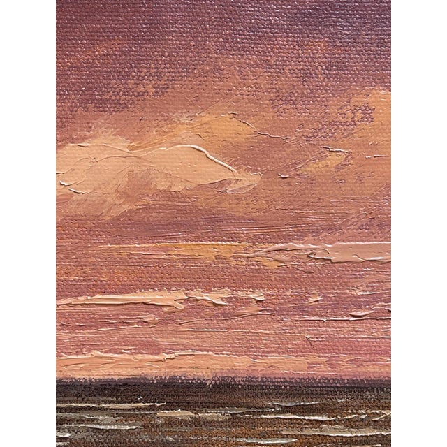 Early 21st Century Sailing West by Sparky LeBold | Oil on Canvas Seascape with waves under a sunset sky For Sale - Image 5 of 5