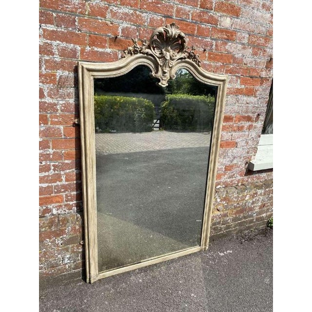 19th Century French Carved Wood & Gesso Mirror For Sale - Image 6 of 6