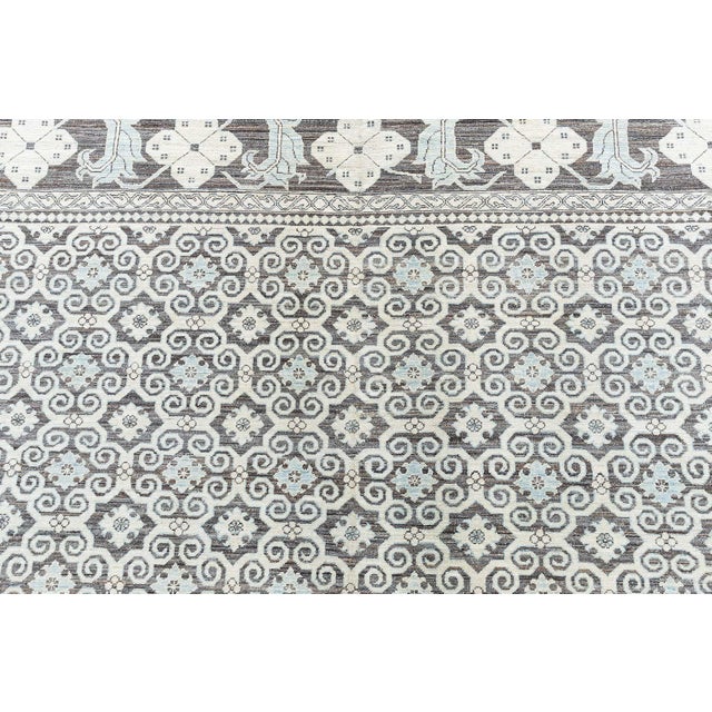 Early 21st Century Traditional Antique-Inspired Classic Taupe Rug "Elysian" by Doris Leslie Blau For Sale - Image 5 of 6