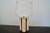 Hollywood Regency 1970's Hollywood Regency Italian Travertine & Brass Table Lamp For Sale - Image 3 of 13
