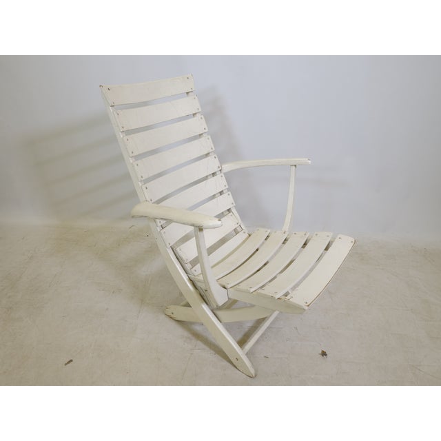 Mid-Century Wooden Riviera Deck Chair from Triconfort, 1970s For Sale - Image 16 of 16