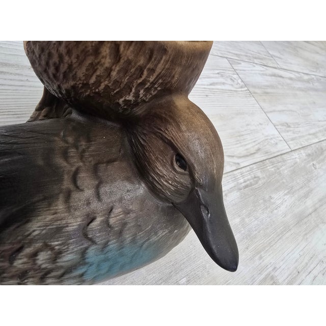 1980s Vintage 1980 Jim Beam Ducks Unlimited "Blue-Winged Teal" Ceramic Whiskey DecanterDescription For Sale - Image 5 of 12