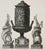 Two cinerary urns artist proof, printed on contemporary laid paper, wide margins, representing “two cinerary urns”....