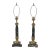 Vintage French Empire Neoclassical Style Marble and Gilt Bronze Table Lamps - a Pair For Sale