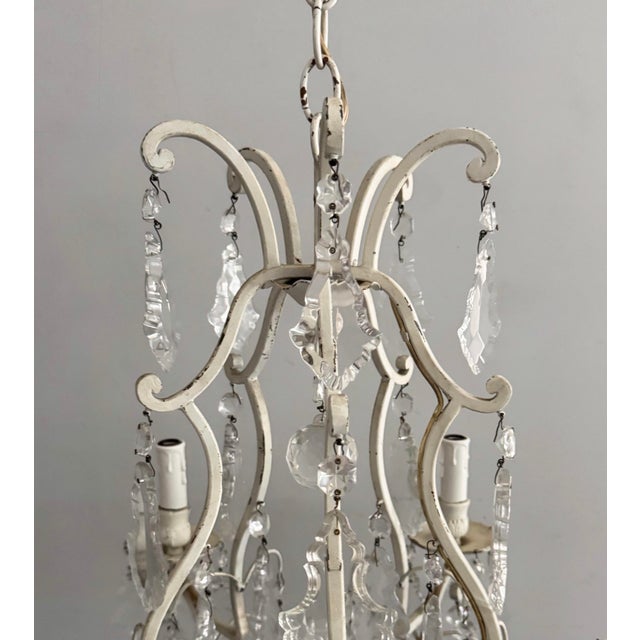Farmhouse Antique French Versailles Style Crystal Chandelier For Sale - Image 3 of 5