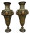 Large Louis XVI Style Ibex Vases in Babbitt Metal, 1850, Set of 2 For Sale