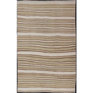 Doris Leslie Blau Vintage Geometric Classic Taupe With Light Beige Rug For Sale