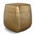 Warm brass finish aluminum rounded square side table. Organic etched subtle linear design and beautiful patina with...
