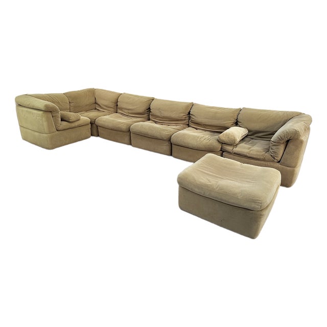 Vintage Modular Sofa from Rolf Benz, 1970s, Set of 7 For Sale