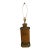 Vintage Burlwood and Brass Hexagonal Table Lamp For Sale