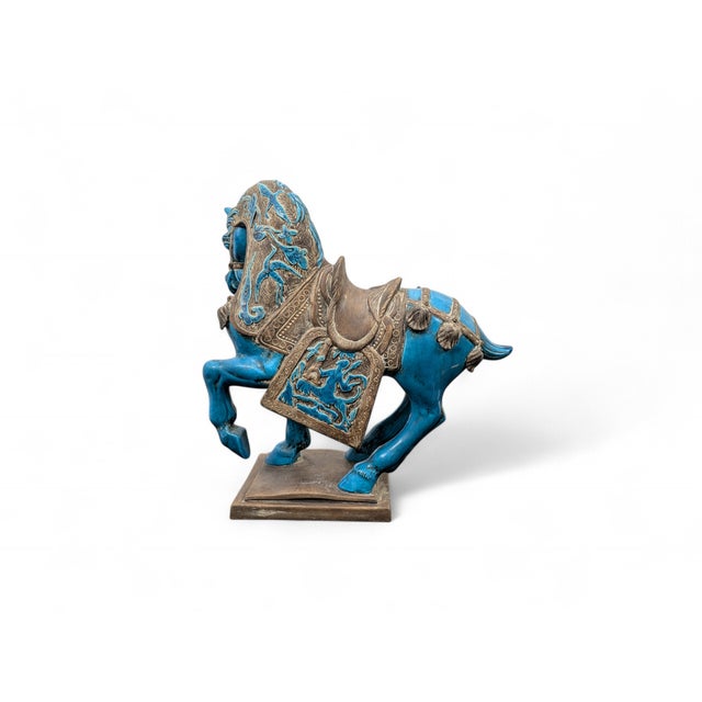 Glazed Ceramic Horse Sculpture, 20th Century For Sale - Image 3 of 8