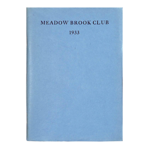 "Meadow Brook Club m.b.h. Year Book" 1933
