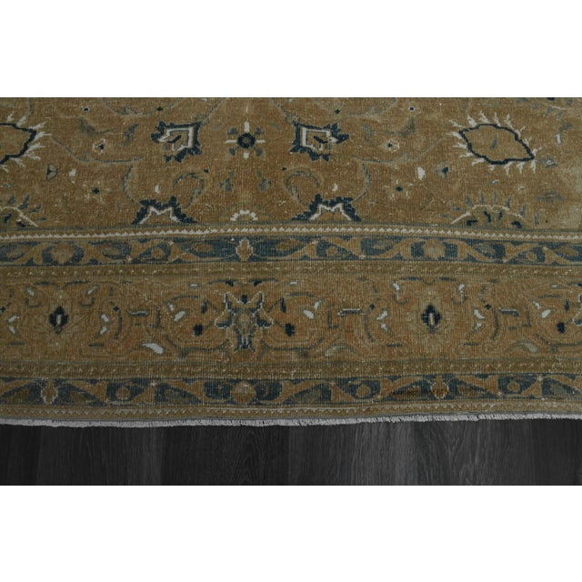 1970s Vintage Persian Handknotted Wool Orange Oversize Area Rug For Sale - Image 10 of 11