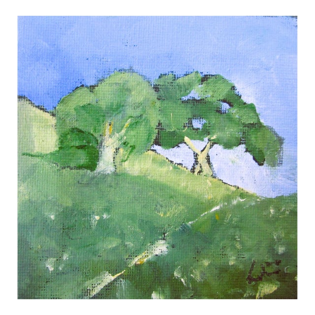 Miniature Agoura Oaks Lynne French 4x4 California Landscape O/C For Sale