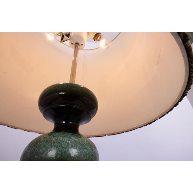 Large Green Ceramic Floor Lamp from Kaiser Leuchten, Germany, 1970s For Sale - Image 10 of 13