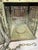 Pair of Vintage Metal Chinoiserie Pagoda-Style Hanging Lanterns With Weathered Sage Green Finish For Sale - Image 10 of 12