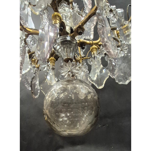 Gold Antique French Chandelier, 1750 For Sale - Image 8 of 11