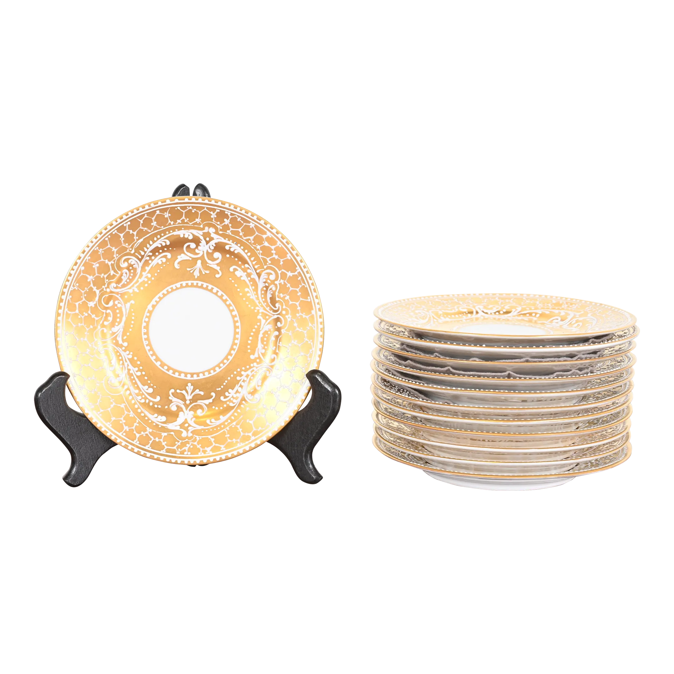 Le Tallec for Tiffany & Co. French Hand Painted Gold Gilt