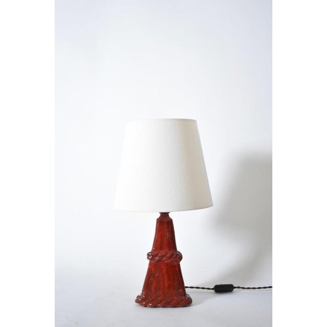 2000 - 2009 Arrabida Rope Red Table Lamp by Barracuda Interiors For Sale - Image 5 of 5