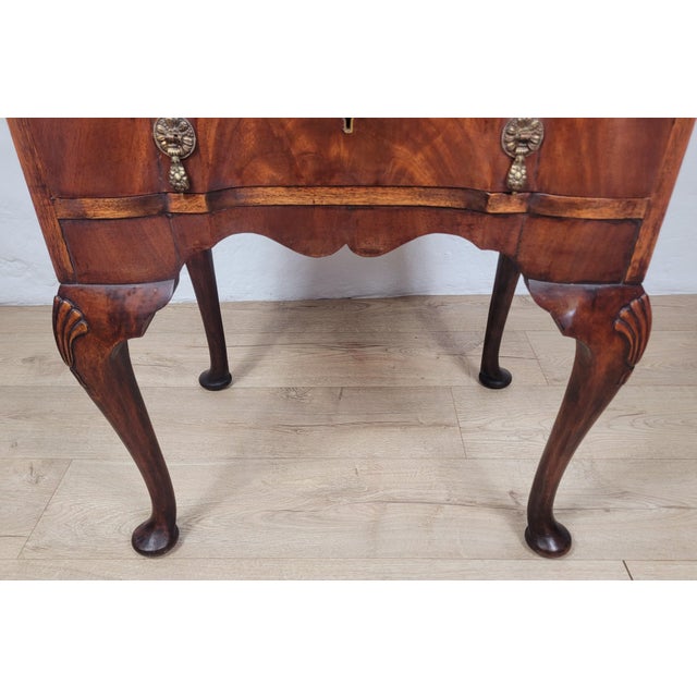 Queen Anne Walnut Ladies Writing Desk, 1920s For Sale - Image 15 of 18