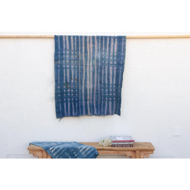 Timbuktu Dusk Indigo Mud Cloth Throw For Sale In Los Angeles - Image 6 of 6