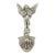 Vintage Italian Handmade Genuine Silver Angel Themed Holy Water Font Figurine For Sale