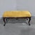 Super quality Regency rosewood stool, upholstered in gold plush, very good overall condition. 18" high 39" wide 21" depth