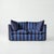 Not Yet Made - Made To Order Sophie Conran Coco 2 Seater Sofa - Coastal Blue & Navy Blue Wide Stripes with Knife Edge Cushion For Sale - Image 5 of 5