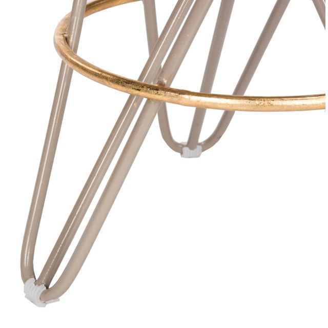 2020s Counter Stool in Beige & Gold For Sale - Image 5 of 7