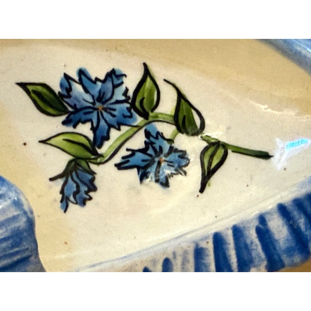 Blue Palm Beach Au Bon Gout Madeline Ryan Fish Cachepot For Sale - Image 8 of 12