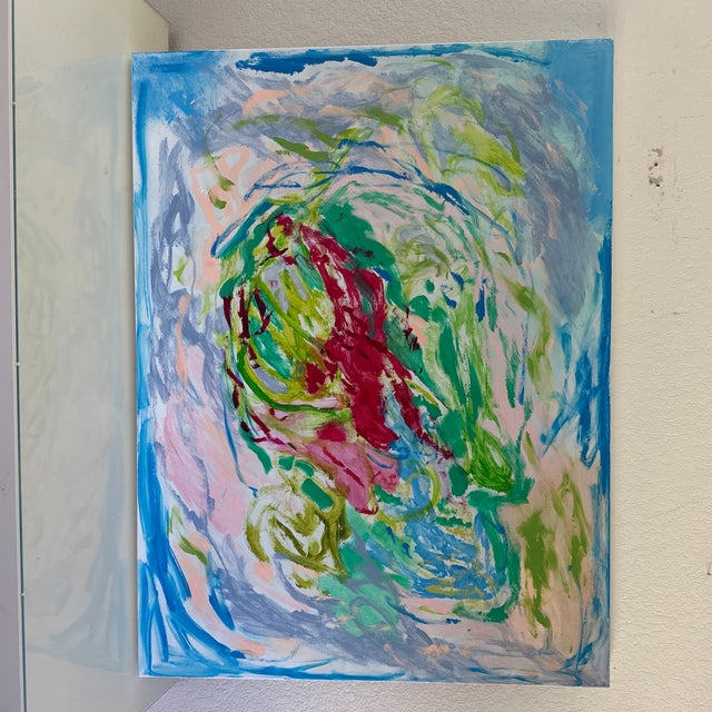 Original Acrylic Abstract Painting With Vibrant Colors on Thick Gallery Wrapped Canvas. Created by myself, Dawn Lensing....