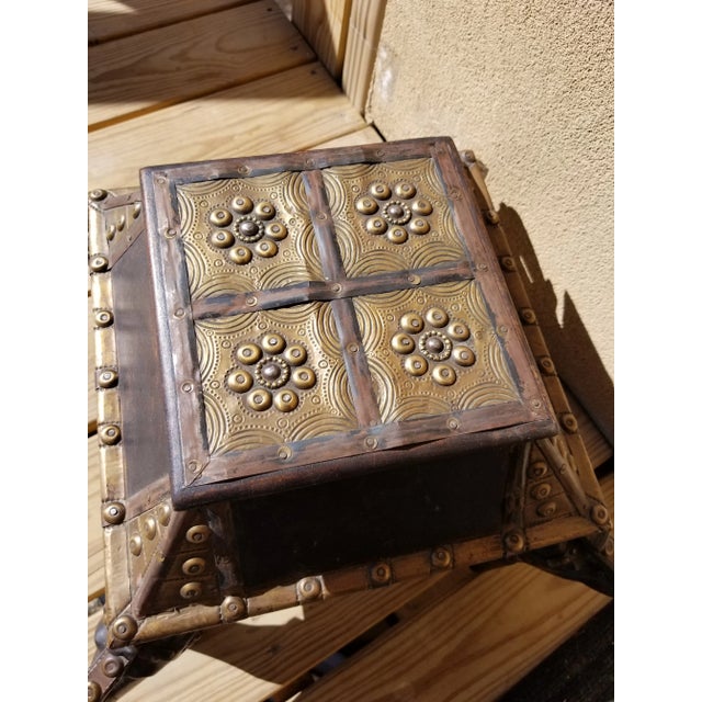 Wood Elephant Themed Storage Box For Sale - Image 7 of 8